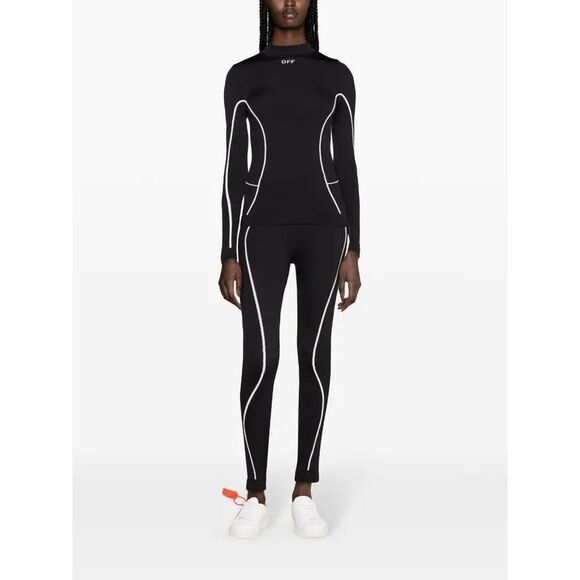 OFF WHITE WOMENS TOP AND LEGGINGS SET SIZE S/M - Picture 1 of 15